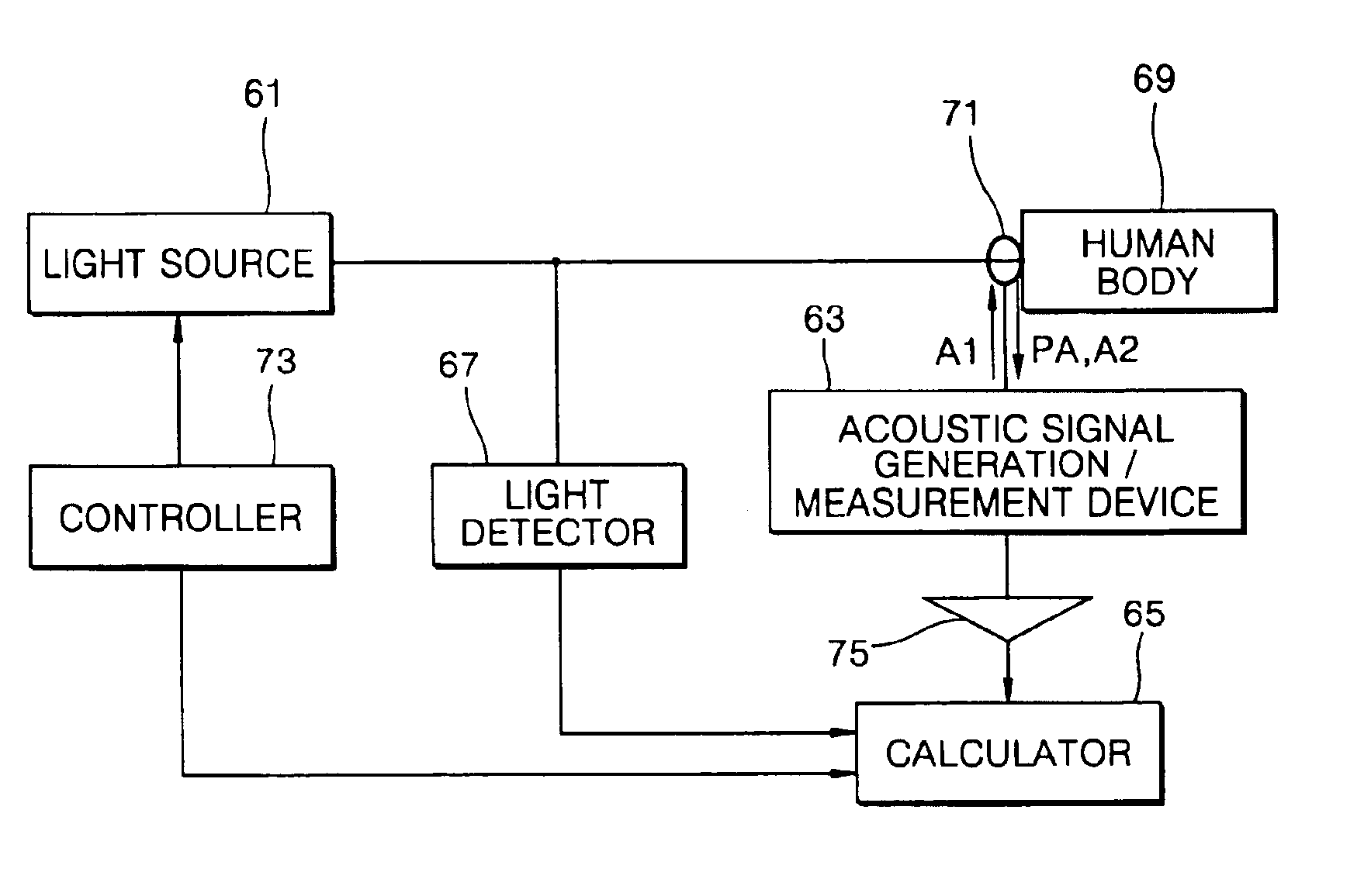 Apparatus and method for non-invasively measuring bio-fluid concentrations using photoacoustic spectroscopy
