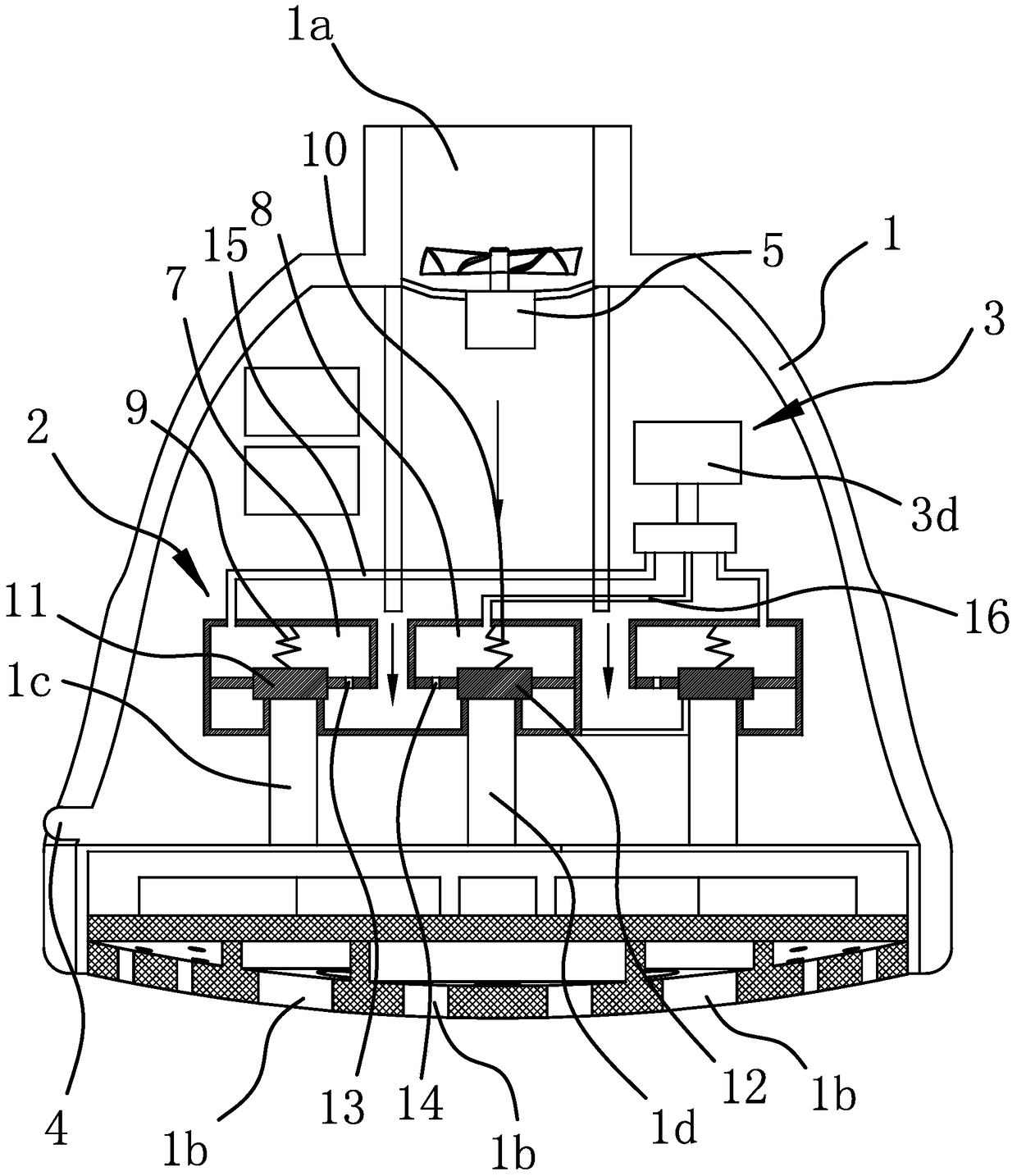 Intelligent shift overhead shower