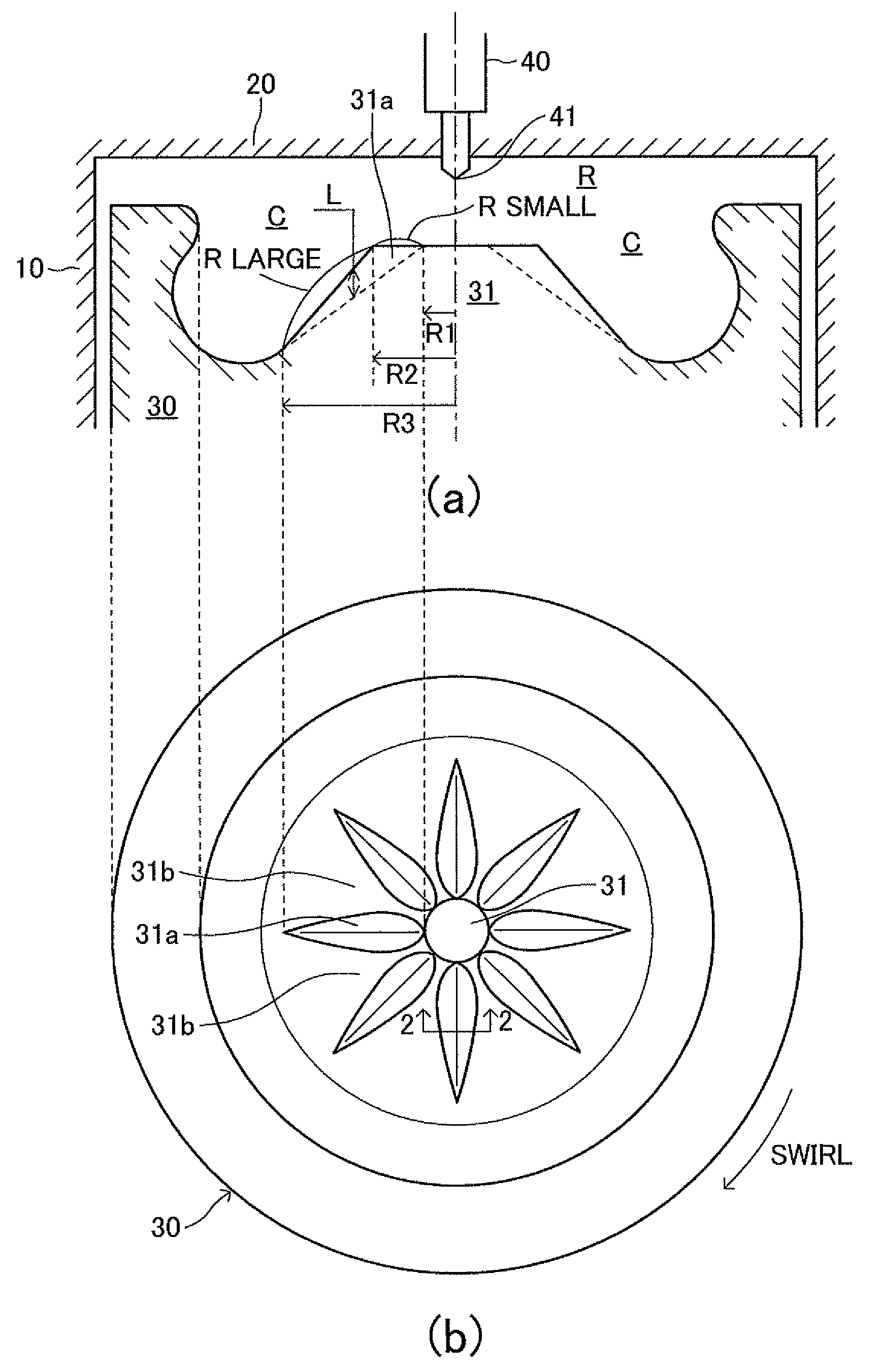 Direct-injection type engine