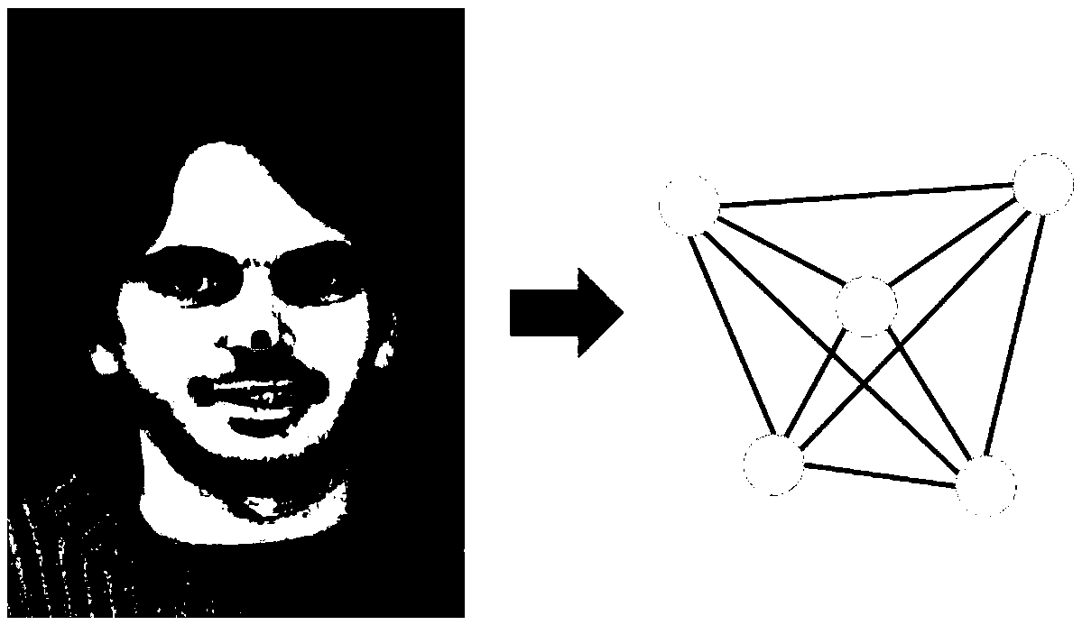 Neural network expression recognition method based on graph structure