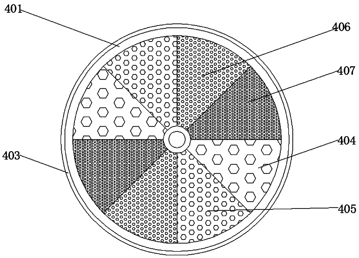 Ventilation device for an inner chamber of a new energy vehicle