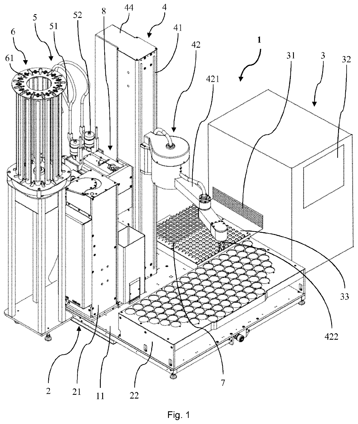 Automated preparation of sample materials for chemical analysis