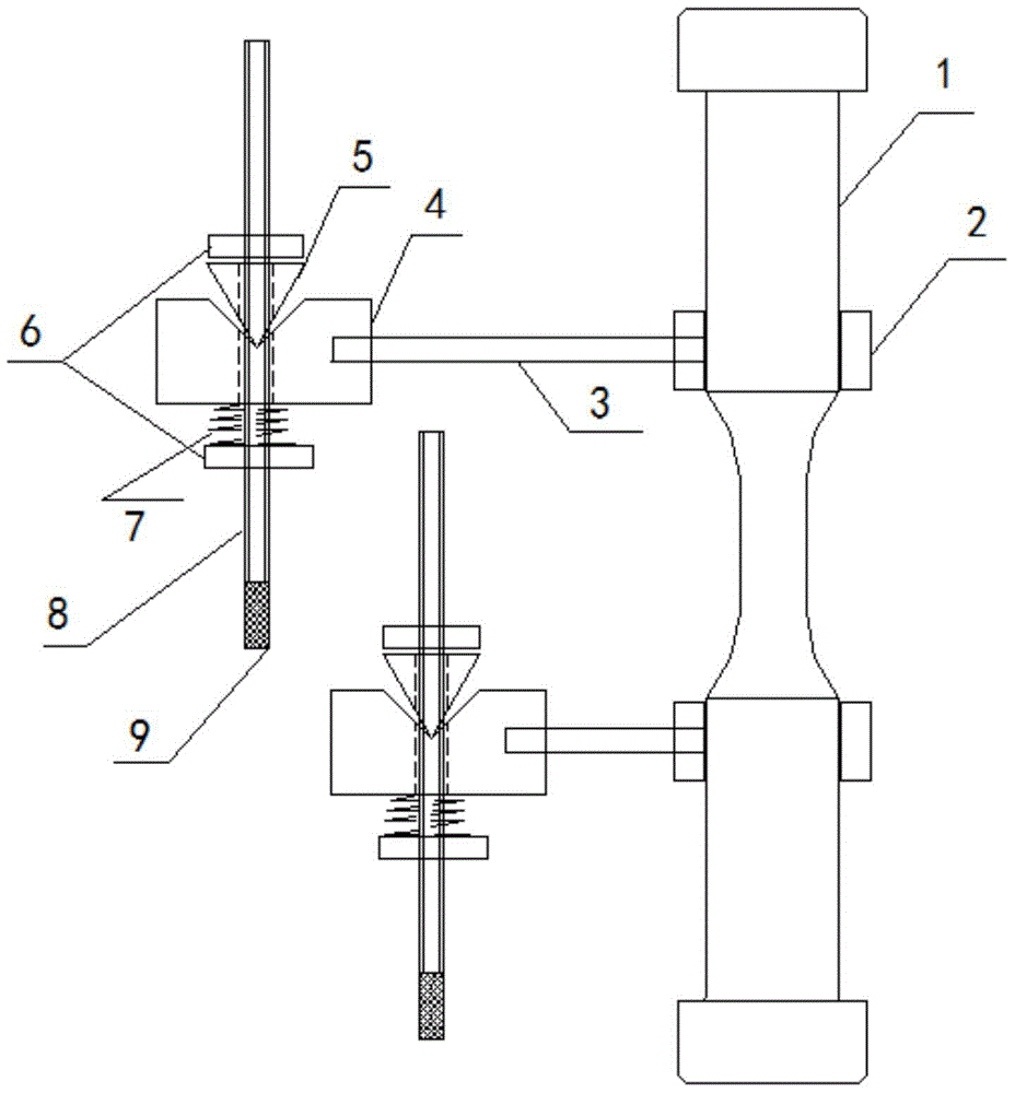 In-situ real-time monitoring system for strain in gauge length of fatigue specimens in high temperature and high pressure water