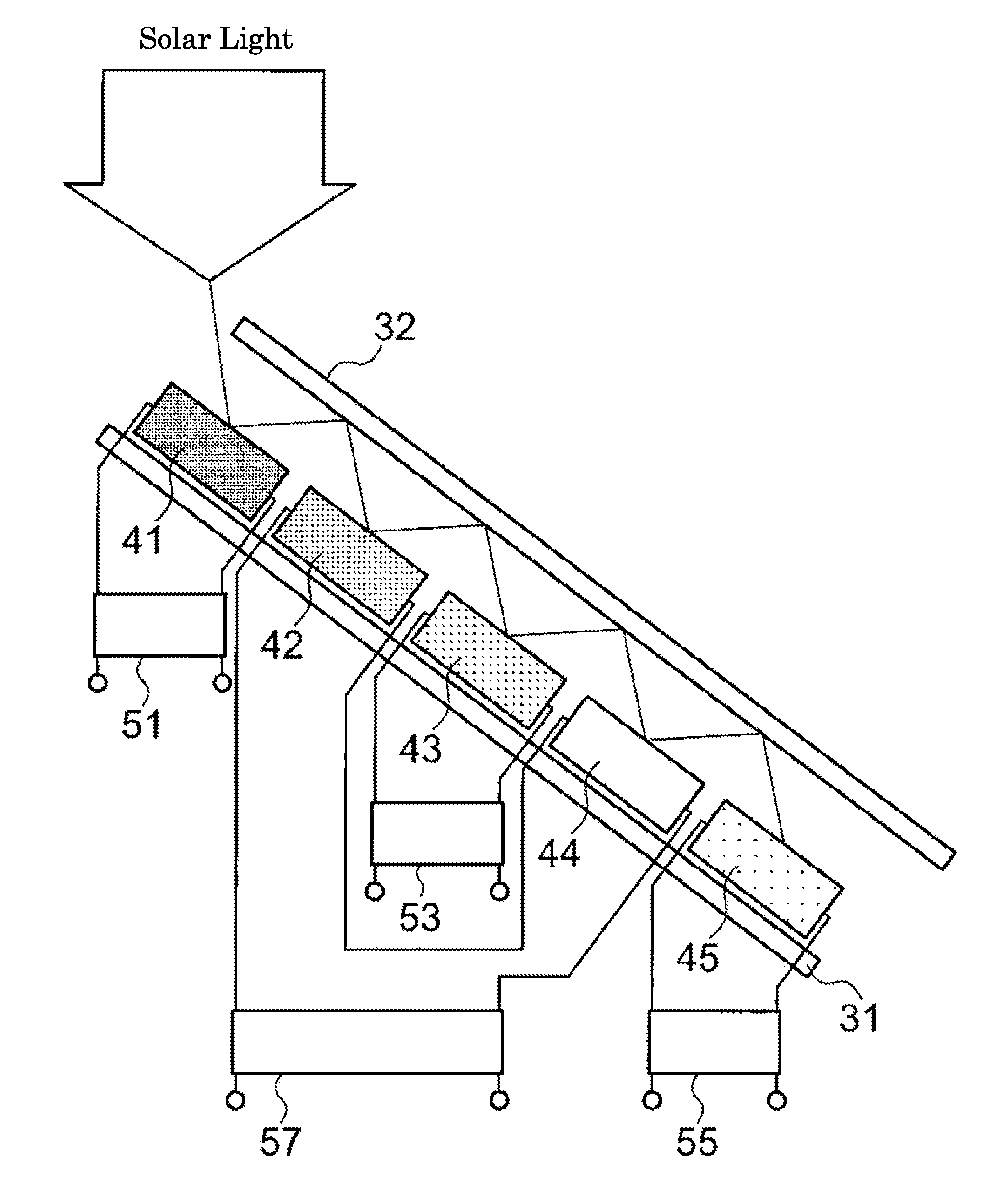Storage type solar power generation device and storage type solar power generation system