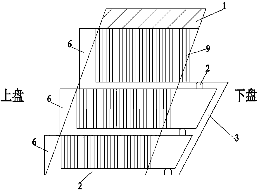 Sublevel open stoping method ground pressure control method of inclined large and thick ore bodies