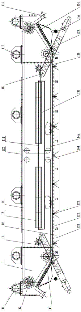 Large dry dense medium fluidized bed separation machine and separation system