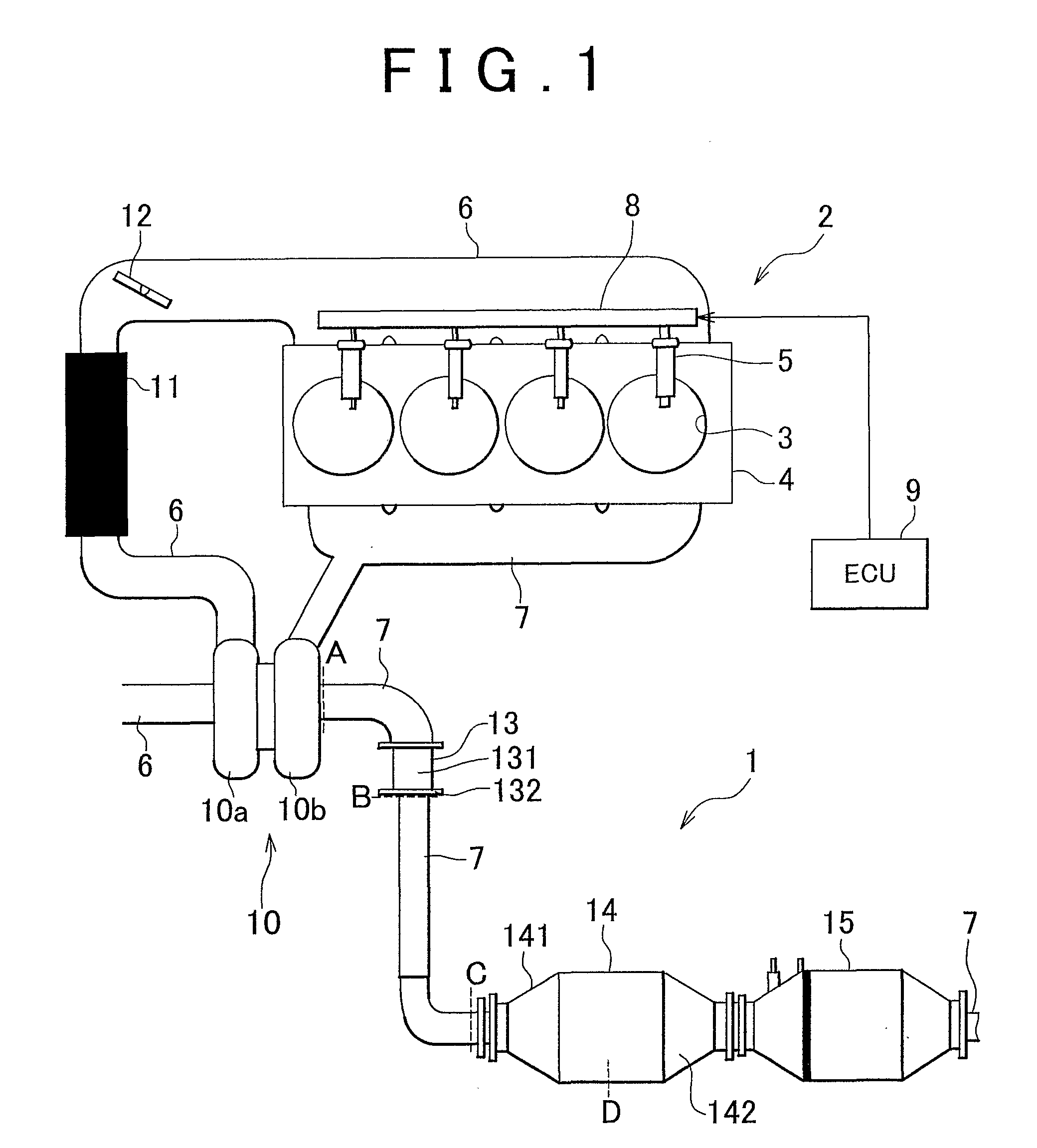 Exhaust Gas Control Apparatus for Internal Combustion Engine