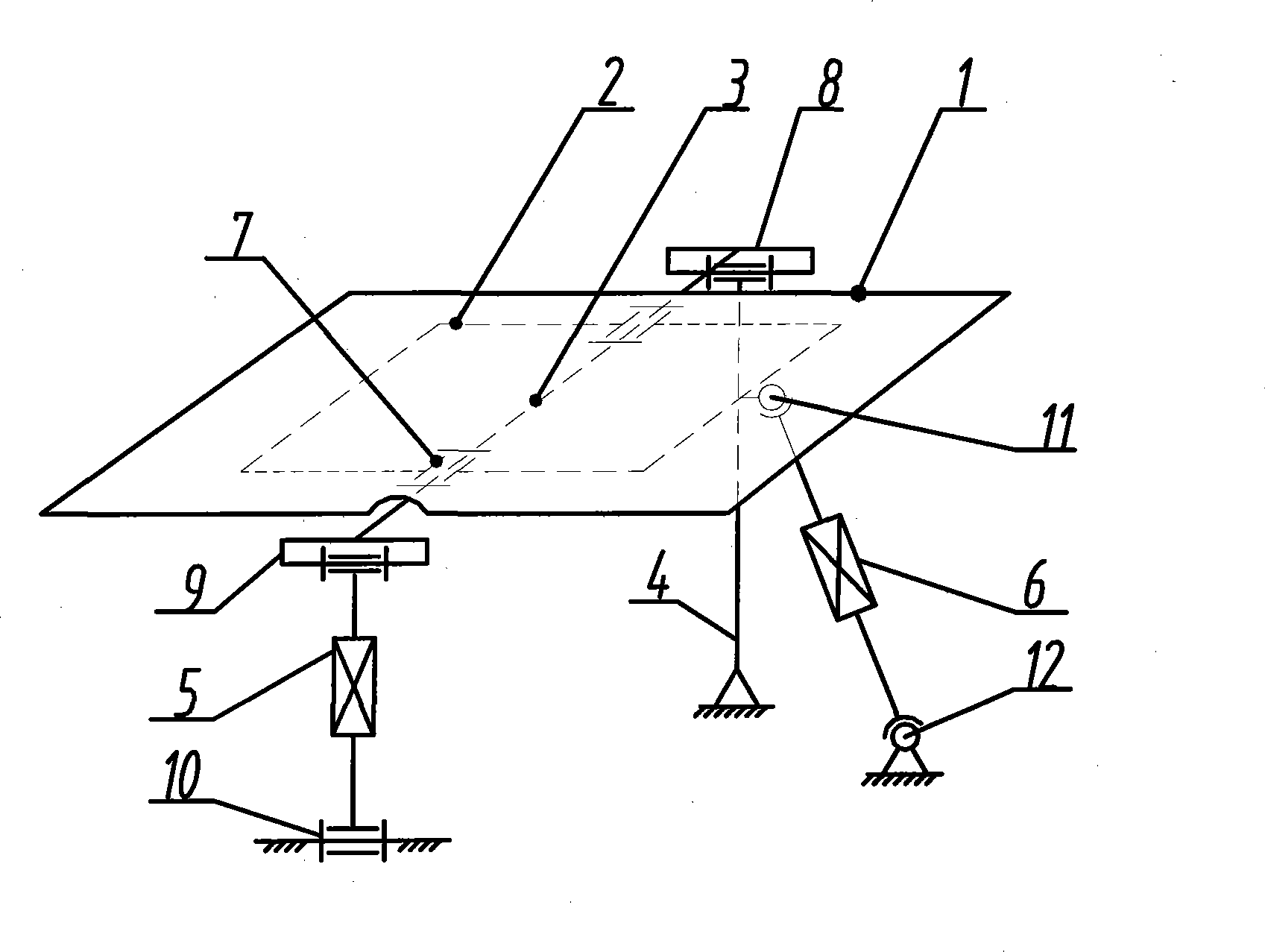 Parallel type solar two-axis tracing mechanism