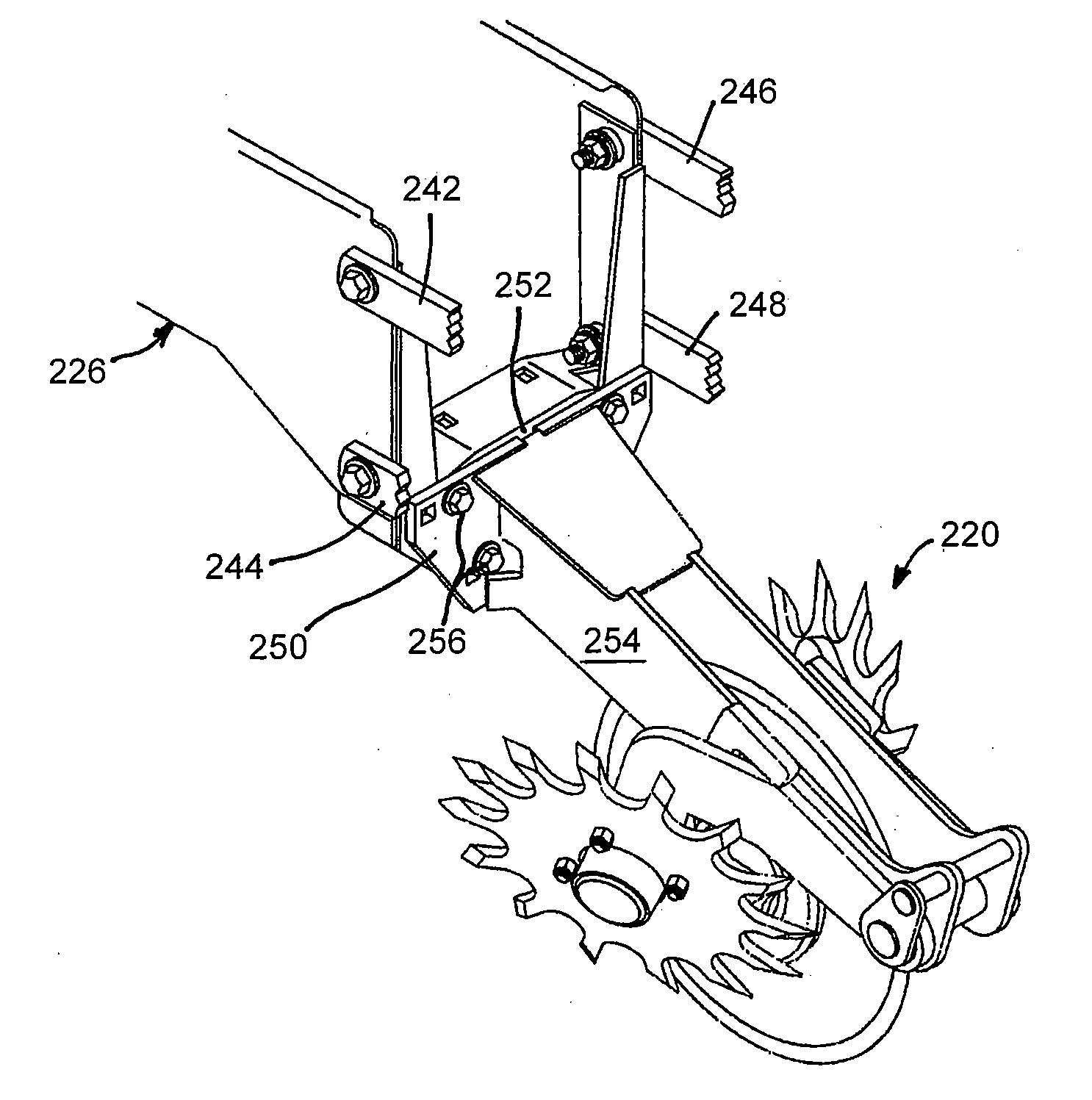 Crop residue clearing device
