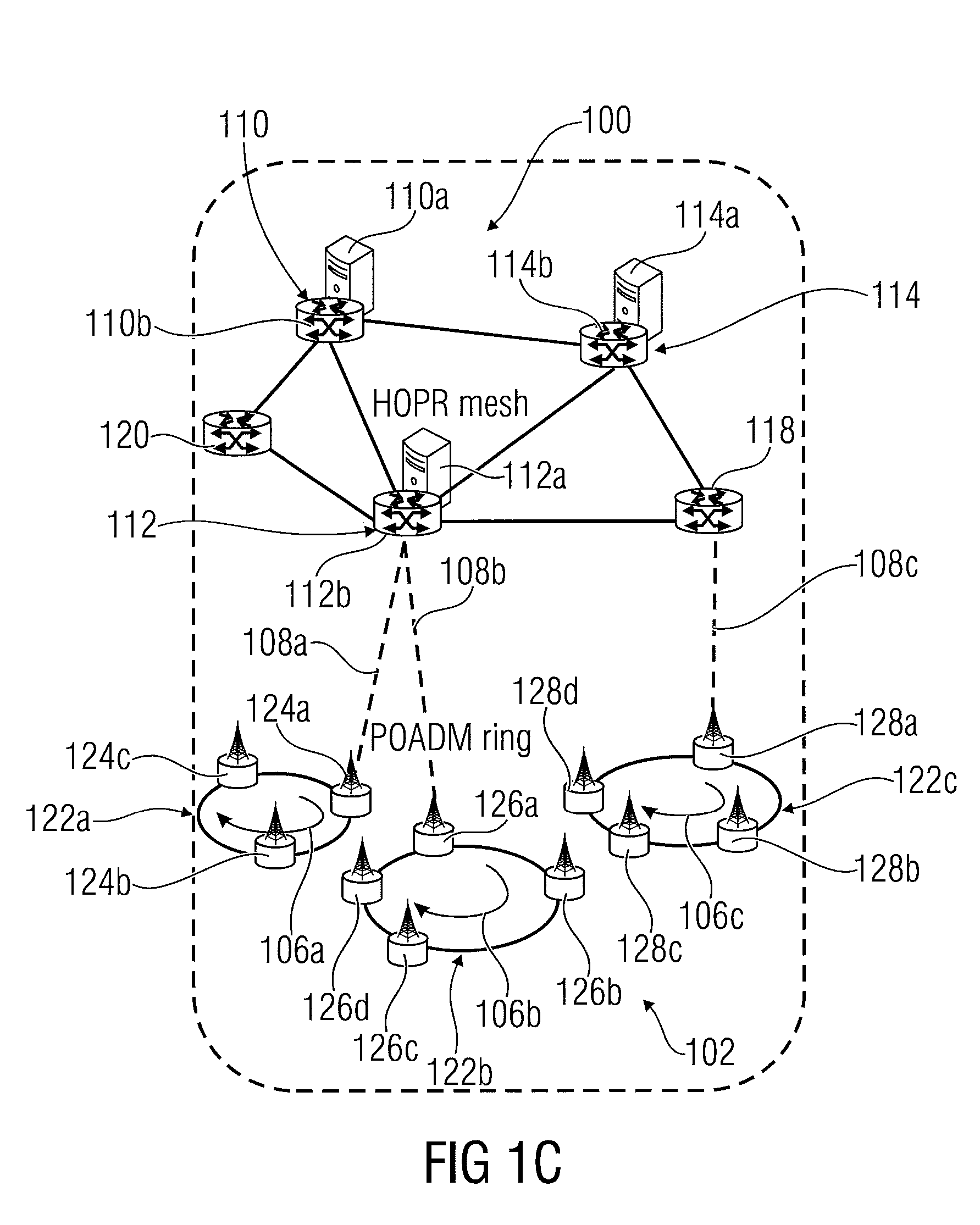Method and system for providing an external optical data packet to a destination node of a packet optical network