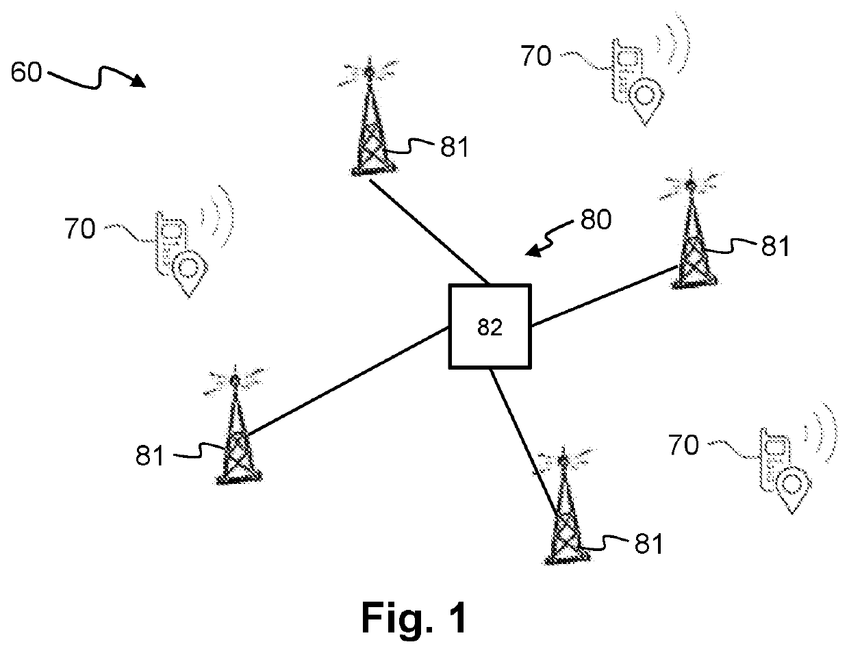 Method and system for geolocating a terminal of a wireless communication system
