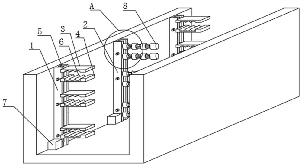 Cable laying frame for mining machinery and using method thereof