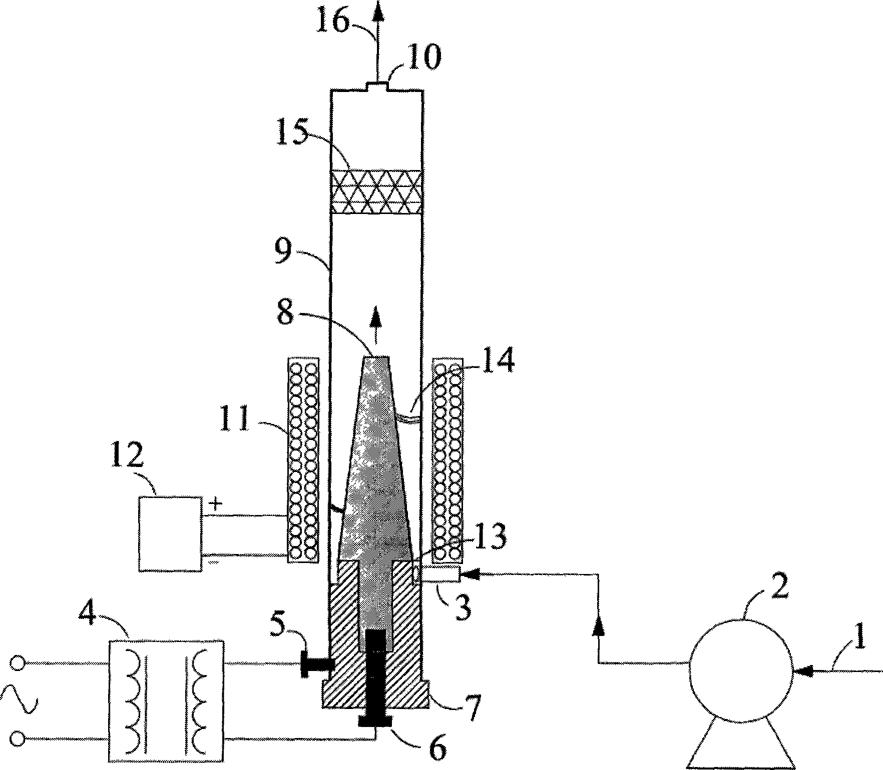 Rotating electric-discharging low temperature plasma organic waste gases purifying device