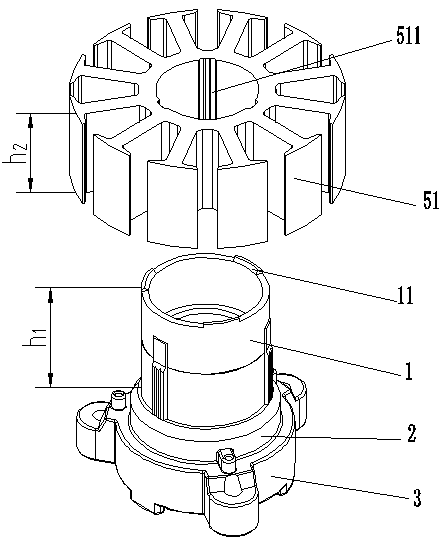 Motor and support structure thereof
