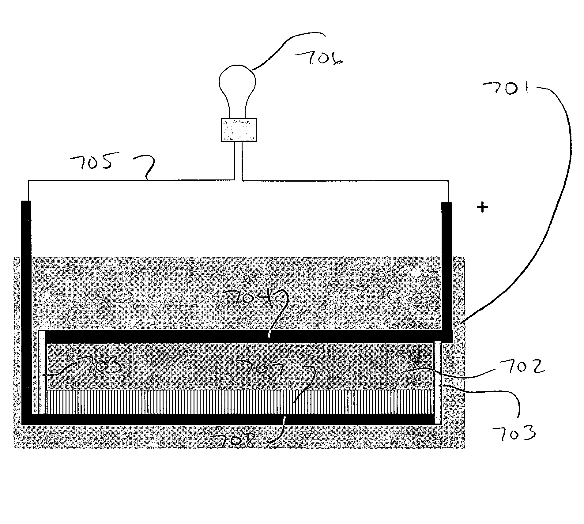 Electrowetting battery having a nanostructured electrode surface