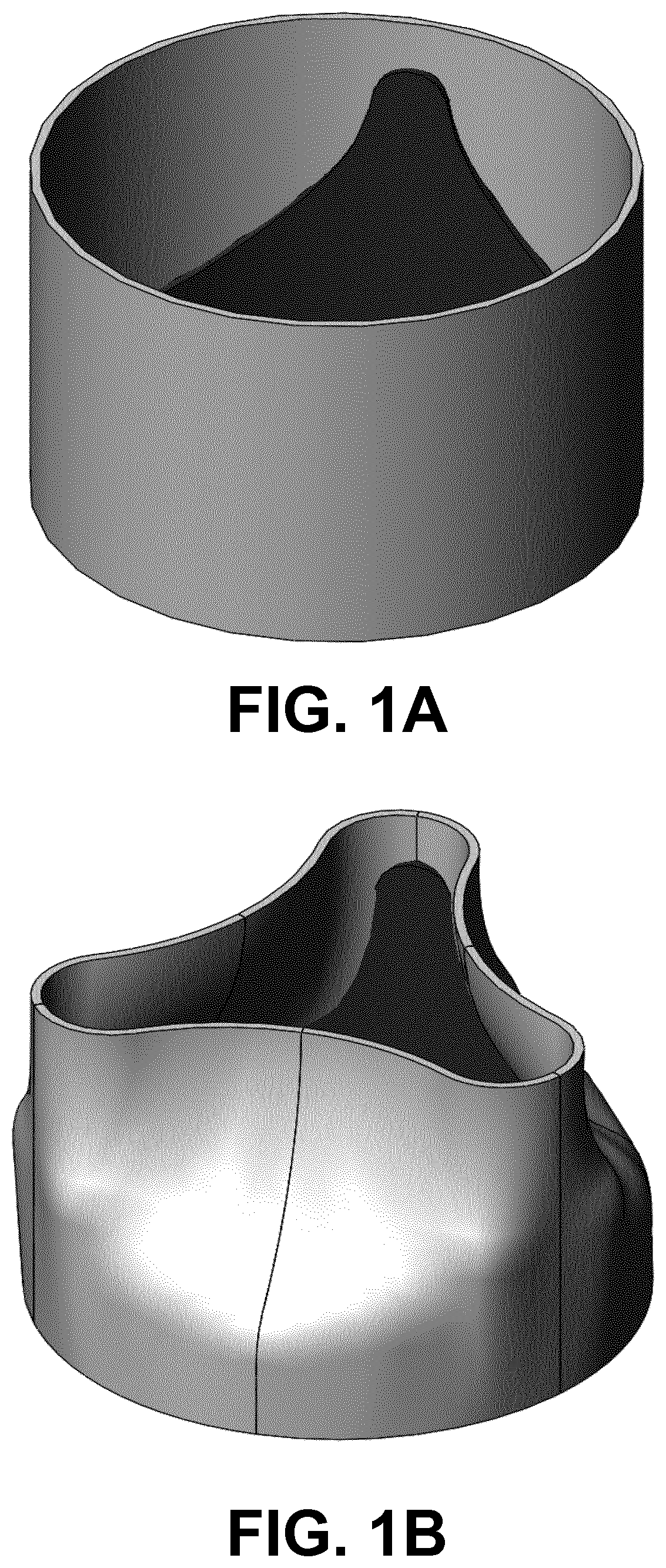 Medical implant preform produced using an inside out flipping method