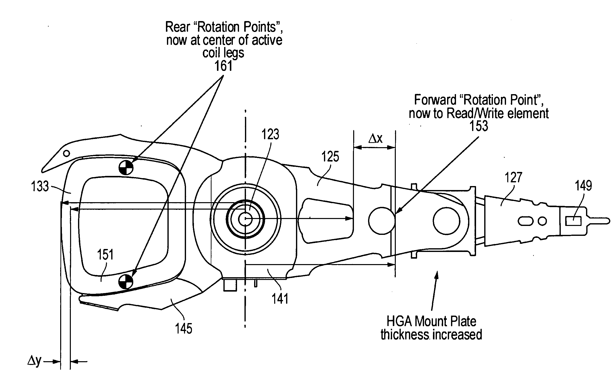 System, method, and apparatus for reducing off-track gain for a disk drive actuator