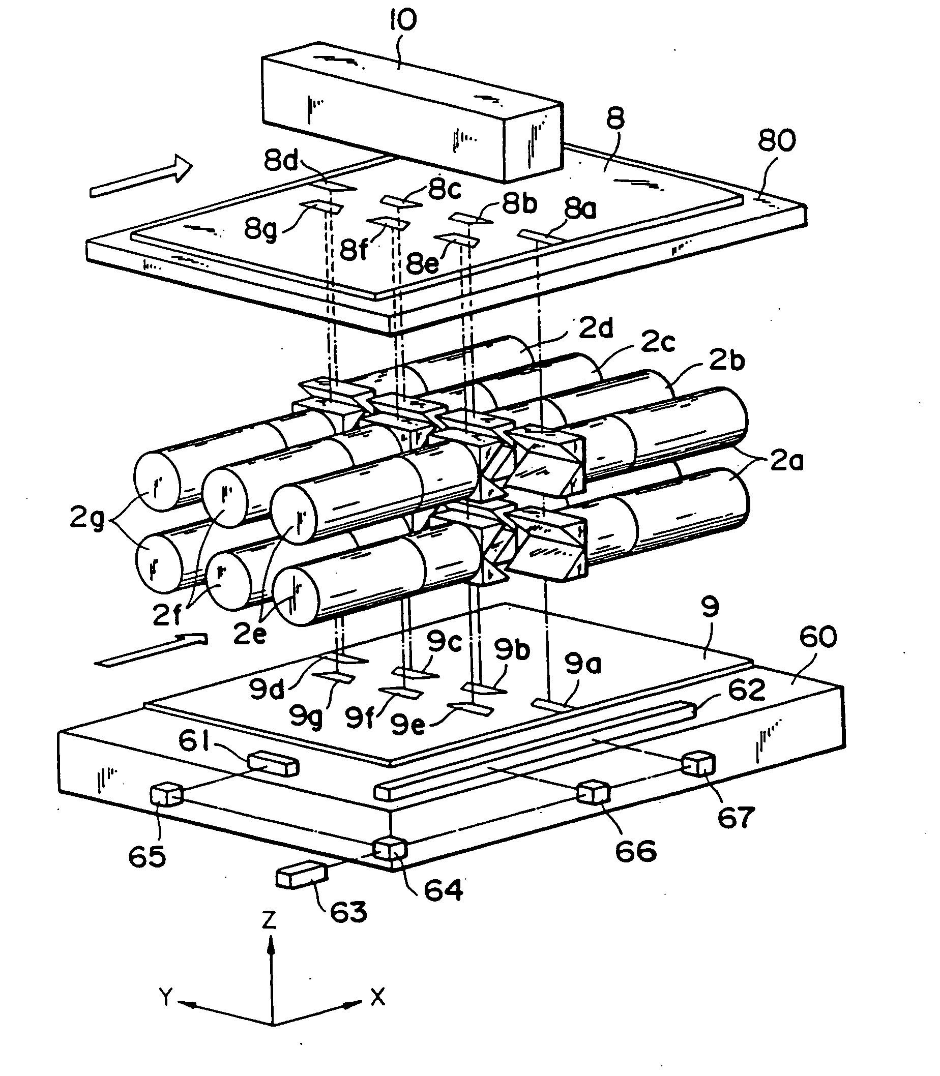 Exposure apparatus, optical projection apparatus and a method for adjusting the optical projection apparatus