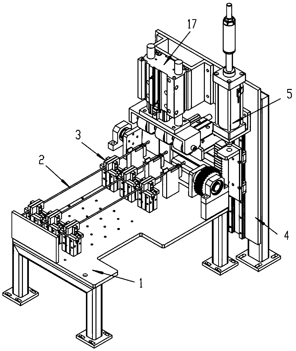 Copper pipe side-by-side automatic bending device