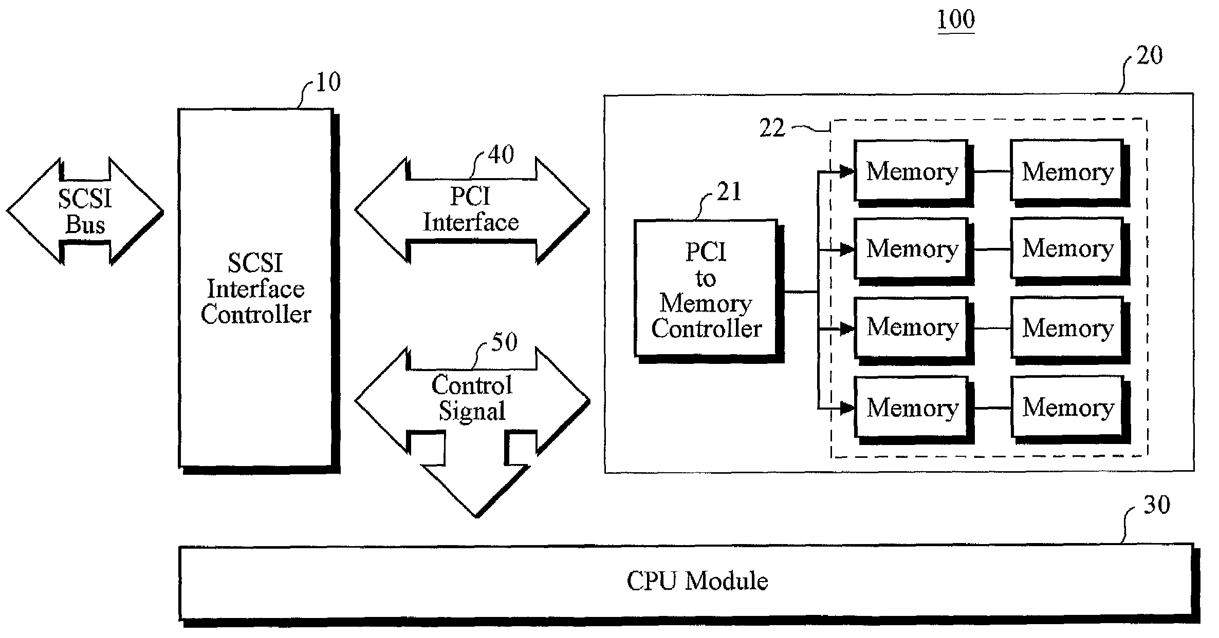 System for addressing a data storage unit used in a computer