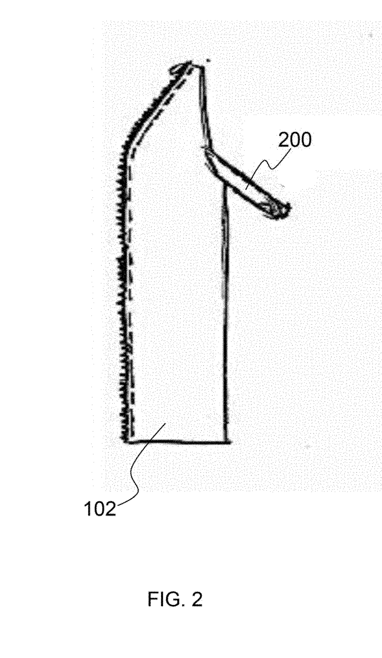 Blazer having removable arm pit section