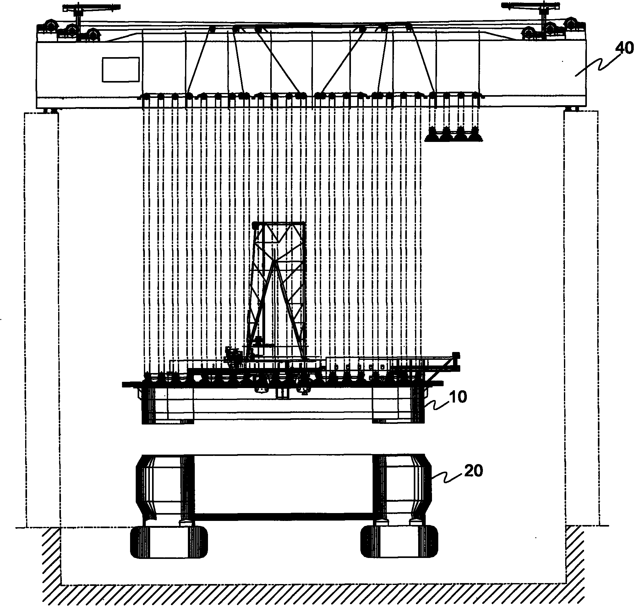 Method for integrally folding semi-submersible drilling platform