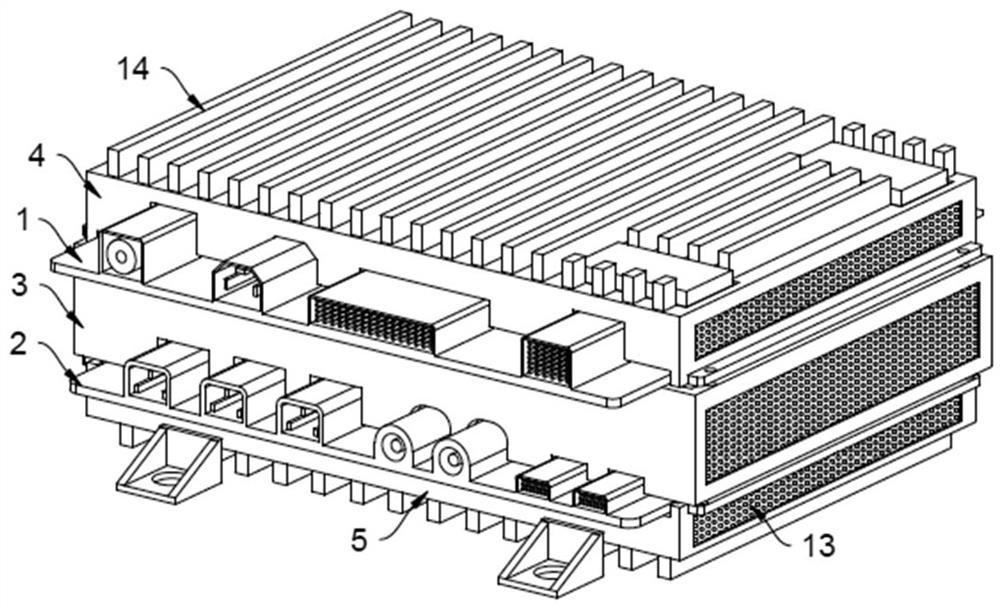 A water-cooled circulating intelligent cockpit area cooling system