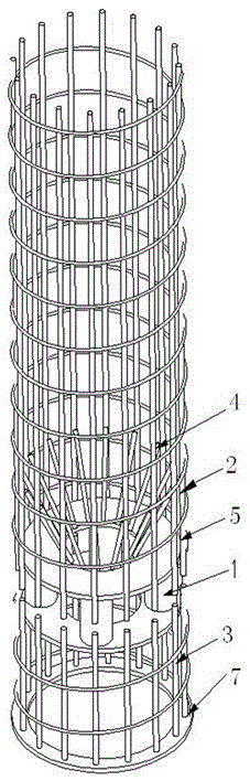 A mechanical bored cast-in-place pile