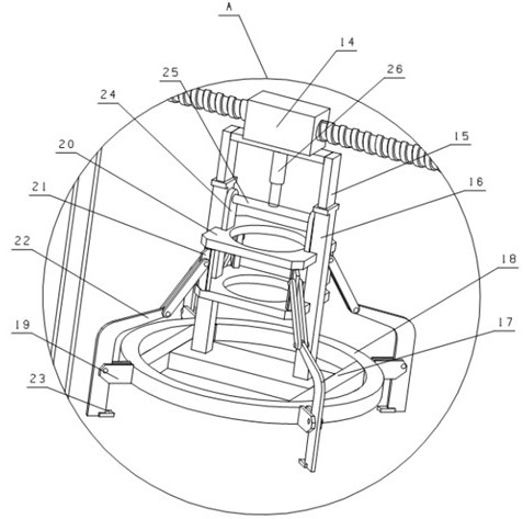 Well lid lifting device for construction