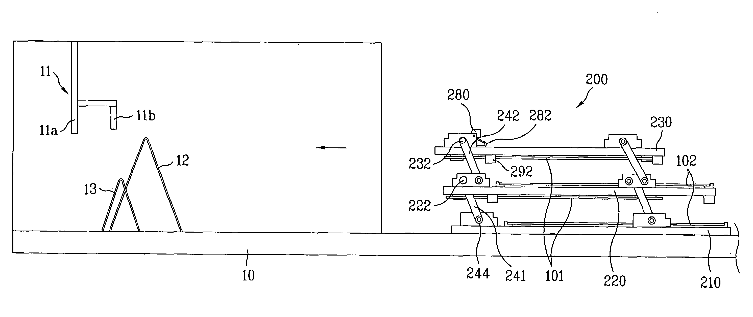 Apparatus for assembling substrates of planar fluorescent lamp