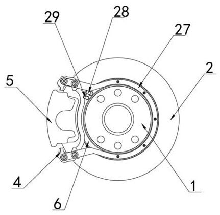 High-heat-dispersion carbon brake disc for car and manufacturing method thereof