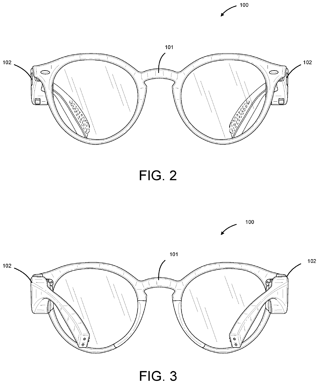 Wireless Smartglasses with Quick Connect Front Frames