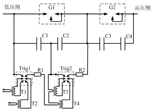 Self-triggering voltage setting method of spark gap of 500kV series compensation system