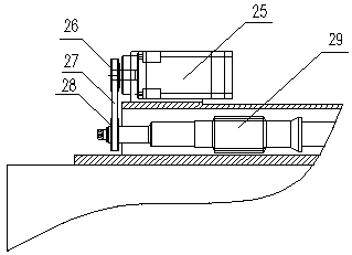 A rotary device for automatic silk laying equipment