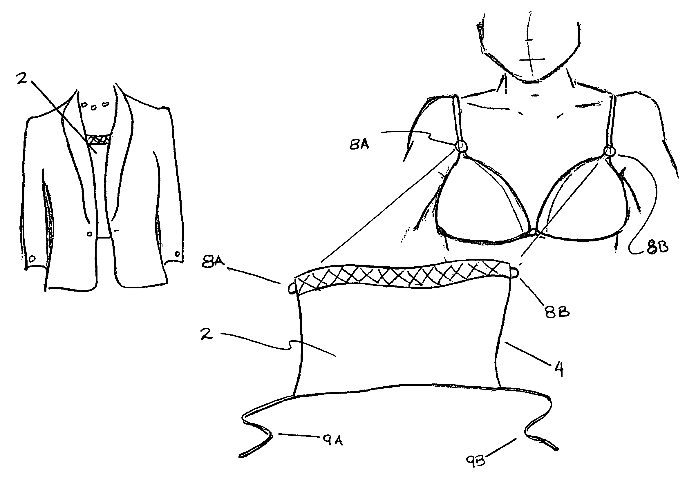 Adjustable suitmate mock blouse