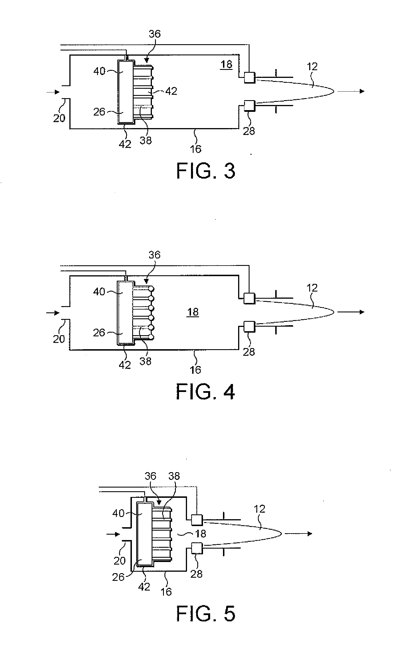Device for providing a flow of active gas
