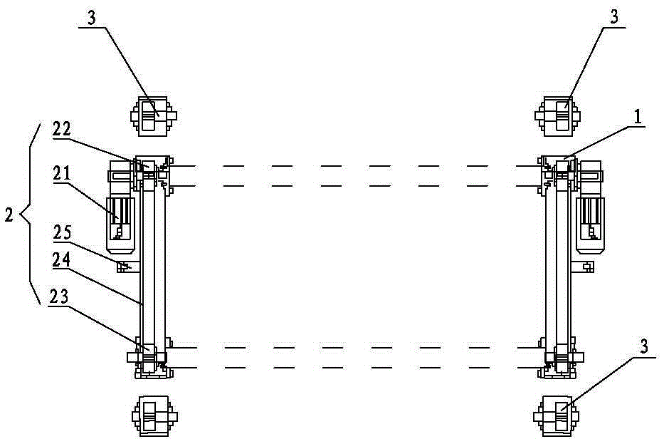 A double-drive electroplating workpiece conveyor