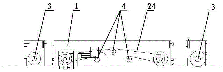 A double-drive electroplating workpiece conveyor