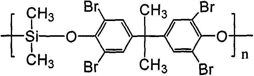 Tetrabromobisphenol-A polydimethylsilicate polymer and preparation method thereof