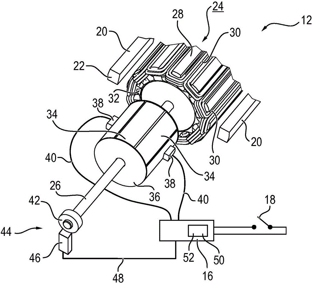 Method for operating a brushed commutator motor of an adjusting drive, and adjusting drive