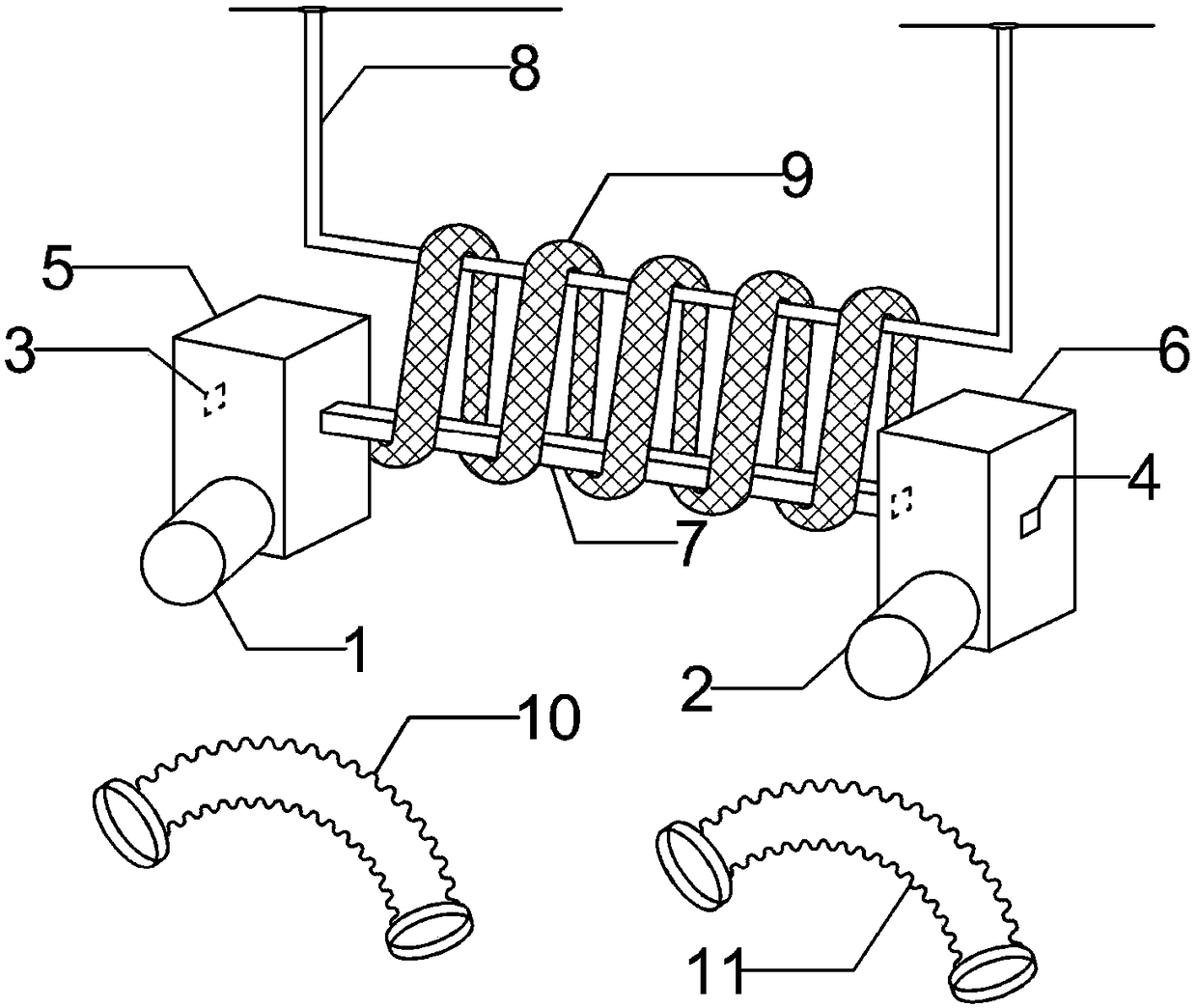 A gas reaction chamber for preparing ybco strips by mocvd