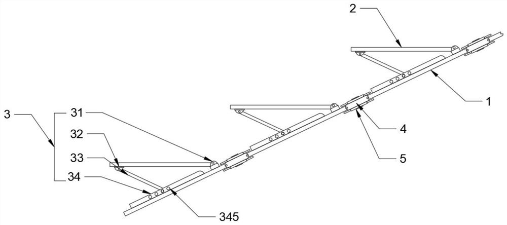 Marine folding gangway ladder convenient to fold and unfold