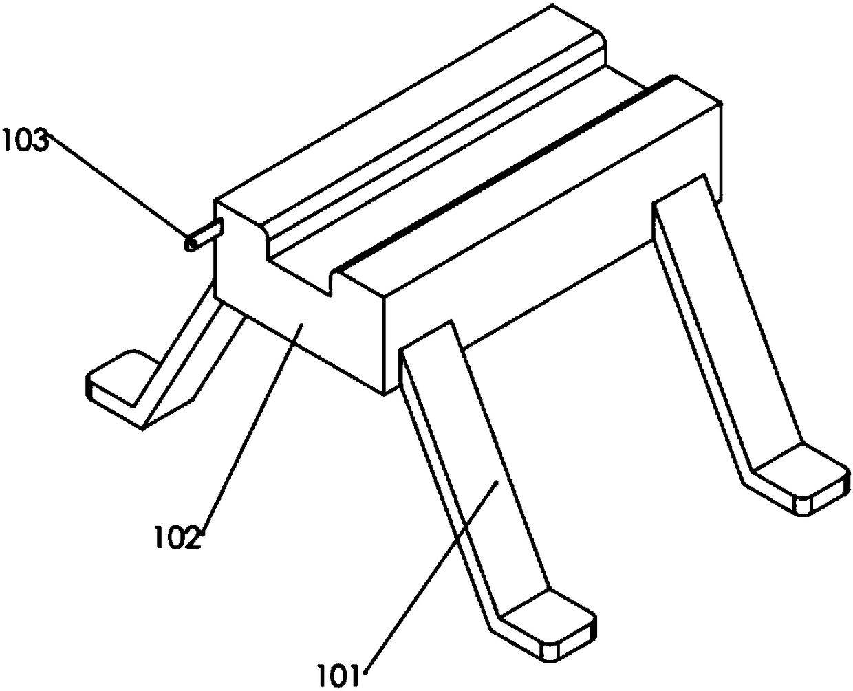 A device for pressing an elevator handrail into a mold