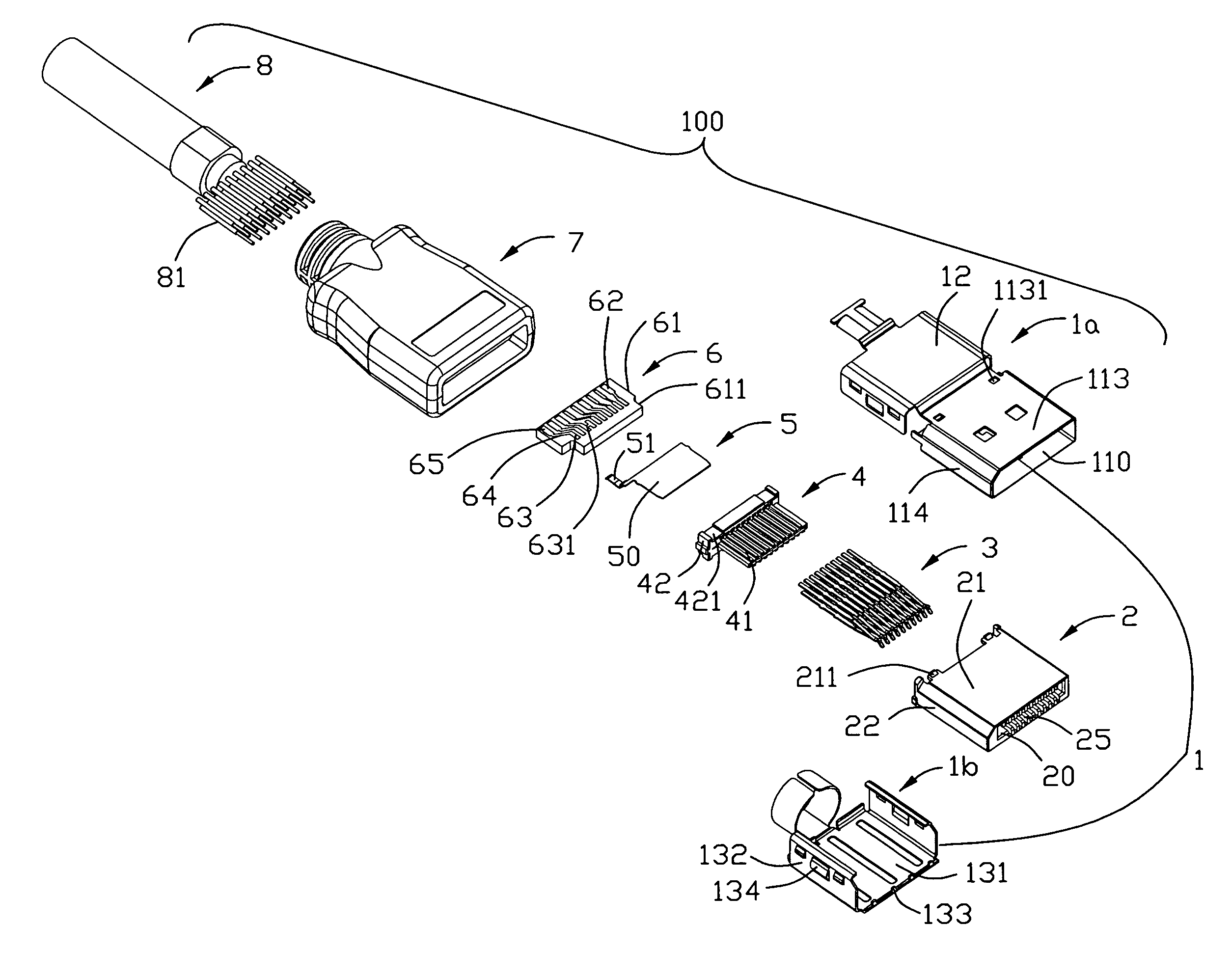 Cable connector with anti cross talk device