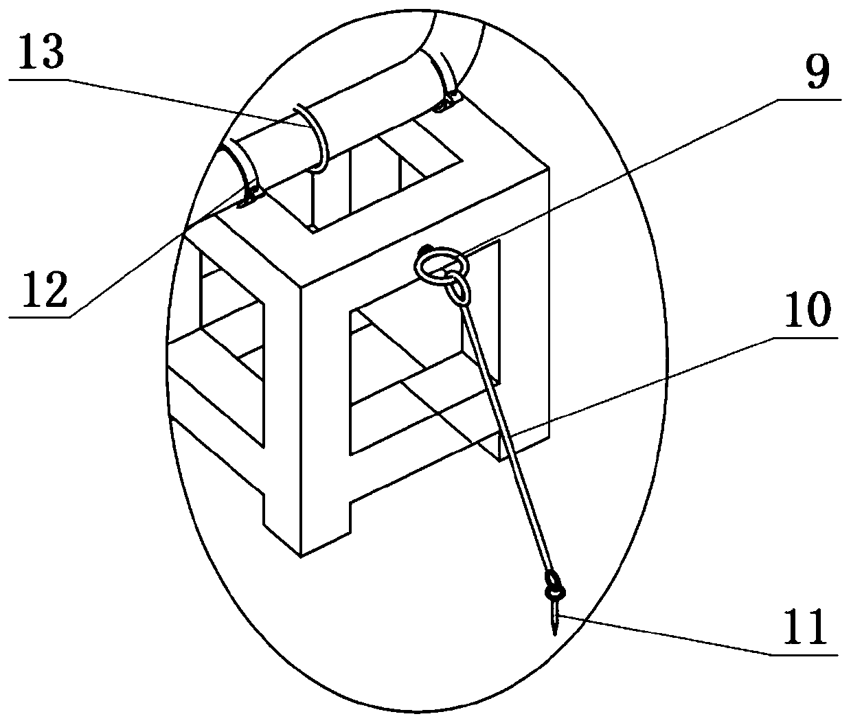 Curtain type manual down-flow device combined with fish reefs