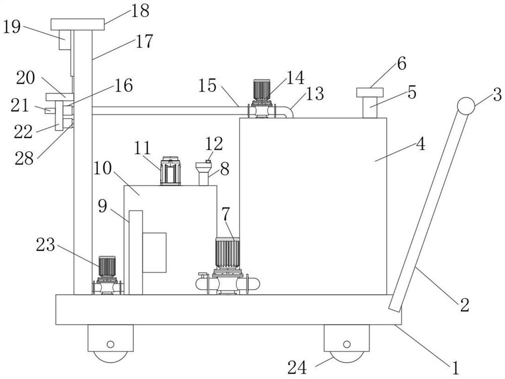 Efficient tower body inner wall cleaning equipment for carbonating tower and carbonating system