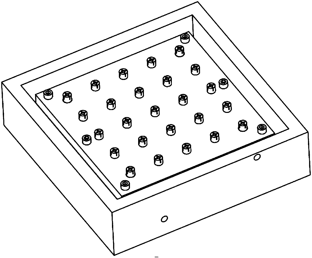 A clamping and cooling device for laser quenching processing of steel plates