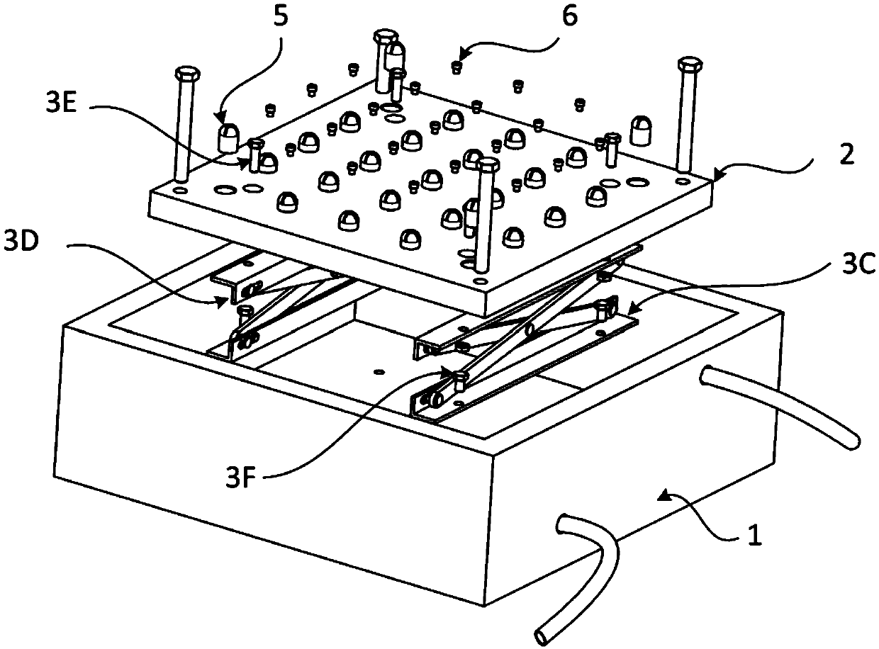 A clamping and cooling device for laser quenching processing of steel plates