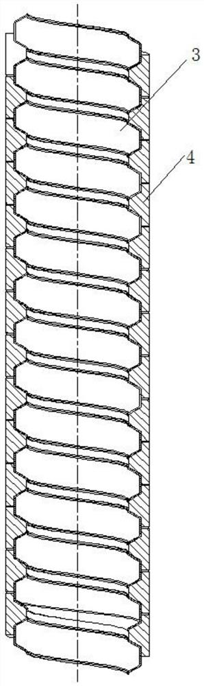 Casing device for reducing casing shear deformation and using method thereof