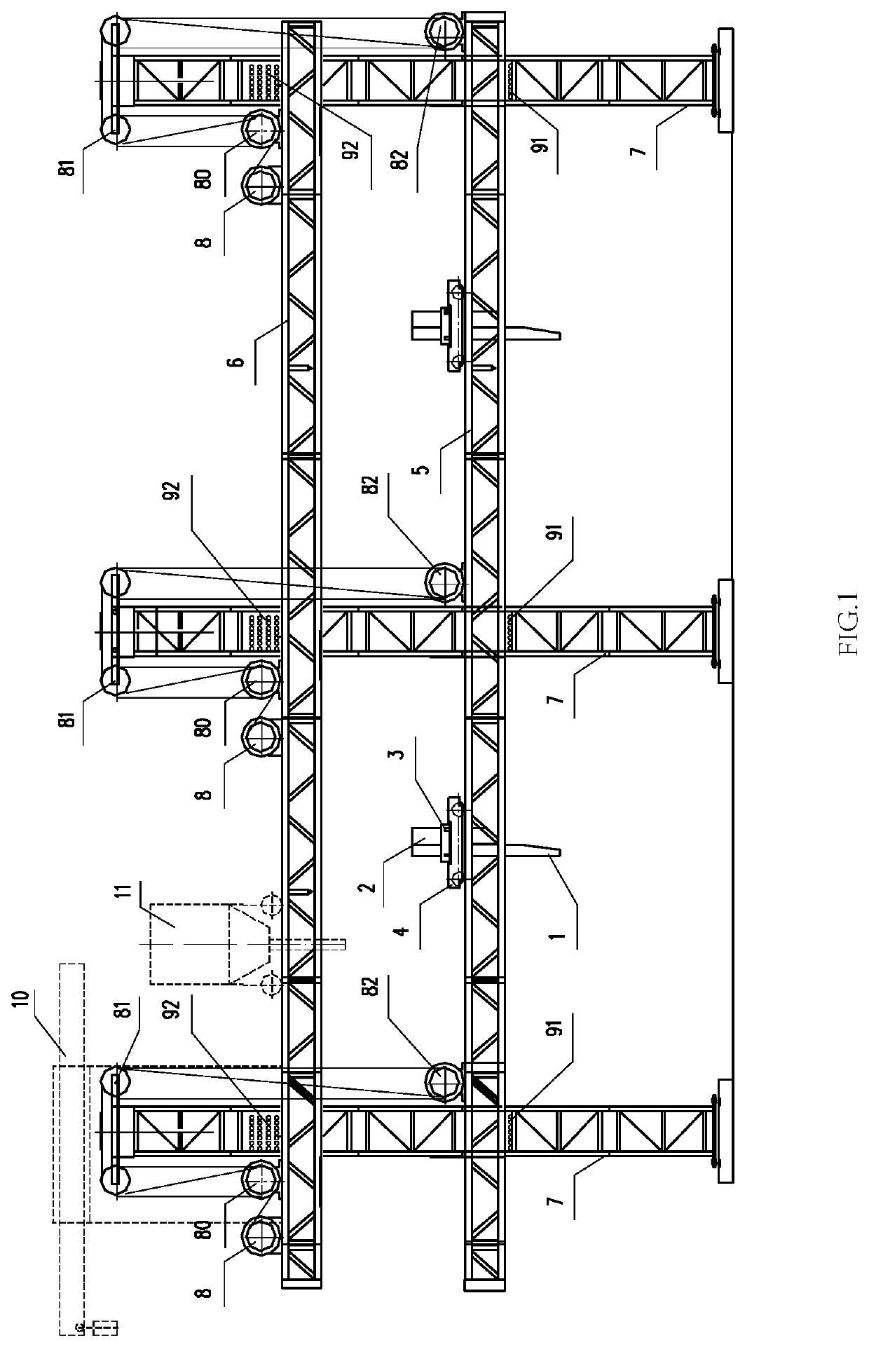 Rack structure for an in-field 3D construction printer